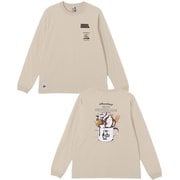 ホットチョコレートポケットブラッシュドロングスリーブTシャツ メンズ カットソー Greige(G057) XLサイズ CH01-2659