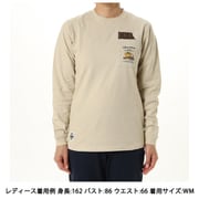 ホットチョコレートポケットブラッシュドロングスリーブTシャツ レディース カットソー Greige（G057） WMサイズ CH11-2659