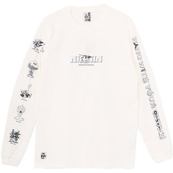 ザニンジャブラッシュドロングスリーブTシャツ メンズ カットソー White（W001） Mサイズ CH01-2662