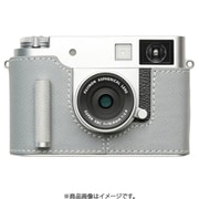 富士フィル X half用 本革ケース クラシック メタルグリップ付 ライトブルー/白ステッチ PTBJ005