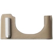 LEICA M11用 本革ケース クラシック シグニチャーグリップ トープベージュ/白ステッチ PTBK007