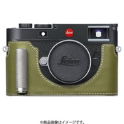 LEICA M11用 本革ケース クラシック シグニチャーグリップ フィールドグリーン/白ステッチ PTBK012