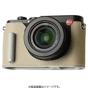 LEICA D-LUX8用 本革ケース クラシック メタルグリップ付 ライトベージュ/白ステッチ PTBE013