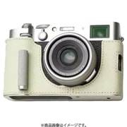 富士フィルム X100VI用 本革ケース クラシック メタルグリップ付 スパークリング/白ステッチ PTBD016