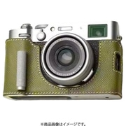 富士フィルム X100VI用 本革ケース クラシック メタルグリップ付 フィールドグリーン PTBD018