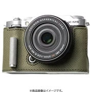 富士フイルム X-M5用 本革ケース クラシック メタルグリップ付 フィールドグリーン PTBF013