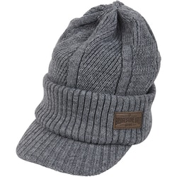 ツバ付きニット フリーサイズ（約56～59cm）グレー CPW25IGE