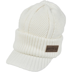 ツバ付きニット フリーサイズ（約56～59cm）オフホワイト CPW25IOW