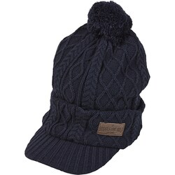 レディス ツバ付きニット フリーサイズ（約54～58cm）ネイビー CPW25MNA