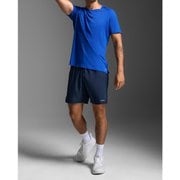 エアロTEEシャツ メンズ ランニングウェア シャツ Surf/Silver Reflective Lサイズ MR7441A