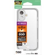 iPhone 17用 ケース ハイブリッド カバー D3O(R)超衝撃保護 磁気吸着対応メタルステッカー付 ストラップホール付 クリア PM-A25AD3OTCR