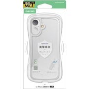 iPhone 17用 ケース ハイブリッド カバー 衝撃吸収 磁気吸着対応メタルステッカー付 ストラップホール付 ストラップホールシート付 Grippy クリア PM-A25AGRPACR
