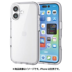 iPhone 17用 ケース ハイブリッド カバー 衝撃吸収 軽量 AirShock クリア PM-A25AHVAIR2CR
