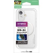 iPhone 17用 ケース ハイブリッド カバー 衝撃吸収 MAGKEEP 磁力吸着ワイヤレス充電対応 ホワイト PM-A25AMAG02WH