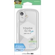 iPhone 17用 ケース ハイブリッド カバー 衝撃吸収 軽量 薄型 磁気吸着対応メタルステッカー付 ストラップホール付 ストラップホールシート付 TOUGH SLIM LITE クリア PM-A25ATSLACR