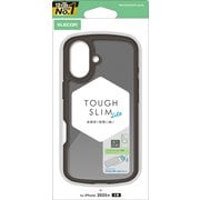 iPhone 17用 ケース ハイブリッド カバー 衝撃吸収 軽量 薄型 磁気吸着対応メタルステッカー付 ストラップホール付 ストラップホールシート付 TOUGH SLIM LITE マットブラック PM-A25ATSLFCBKM