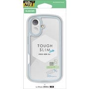 iPhone 17用 ケース ハイブリッド カバー 衝撃吸収 軽量 薄型 磁気吸着対応メタルステッカー付 ストラップホール付 ストラップホールシート付 TOUGH SLIM LITE ブルー PM-A25ATSLFCBU