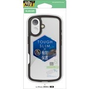 iPhone 17用 ケース ハイブリッド カバー 衝撃吸収 軽量 薄型 磁気吸着対応メタルステッカー付 ストラップホール付 ストラップホールシート付 TOUGH SLIM LITE 極限保護 ブラック PM-A25ATSLFCKBK