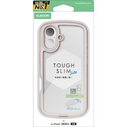 iPhone 17用 ケース ハイブリッド カバー 衝撃吸収 軽量 薄型 磁気吸着対応メタルステッカー付 ストラップホール付 ストラップホールシート付 TOUGH SLIM LITE ピンク PM-A25ATSLFCPN