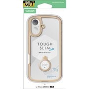 iPhone 17用 ケース ハイブリッド カバー 衝撃吸収 軽量 薄型 ストラップホール付 ストラップホールシート付 リング付 スタンド機能付 TOUGH SLIM LITE ベージュ PM-A25ATSLFCRBE