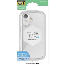 iPhone 17用 ケース ハイブリッド カバー 衝撃吸収 軽量 薄型 ストラップホール付 TOUGH SLIM LITE クリア PMCA25ATSLACR