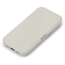 iPhone 17用 ガラスフリップケース サフィアーノ調/グレー PG-25AGF05GY