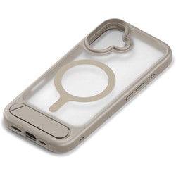 iPhone 17用 MagSafe対応 スタンド付ハイブリッドケース ベージュ PG-25AMH06BE