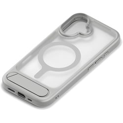 iPhone 17用 MagSafe対応 スタンド付ハイブリッドケース グレー PG-25AMH07GY