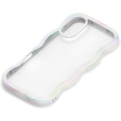 iPhone 17用 ウェーブケース オーロラホワイト PG-25AWH04WH