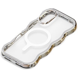 iPhone 17用 MagSafe対応 ウェーブケース メタルシルバー PG-25AMW03SV
