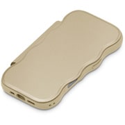 iPhone 17用 ウェーブフリップケース ベージュ PG-25AWF02BE