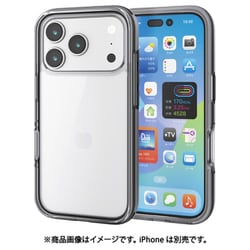 iPhone 17 Pro用 ケース ハイブリッド カバー 衝撃吸収 軽量 AirShock ブラック PM-A25CHVAIR2BK