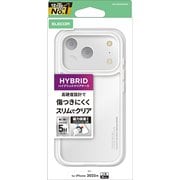 iPhone 17 Pro用 ケース ハイブリッド カバー 衝撃吸収 磁気吸着対応メタルステッカー付 ストラップホール付 クリア PM-A25CHVCKCR