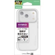 iPhone 17 Pro用 ケース ハイブリッド カバー 衝撃吸収 磁気吸着対応メタルステッカー付 ストラップホール付 背面マット シルキークリア PM-A25CHVCKMCR