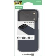 iPhone 17 Pro用 ケース ソフトレザー カバー 超軽量 薄型 ネイビー PM-A25CPLONV