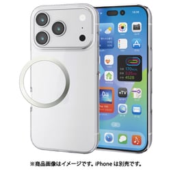 iPhone 17 Pro用 ケース ハード カバー 極薄 磁気吸着対応メタルステッカー付 クリア PM-A25CPV06CR