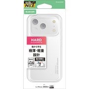 iPhone 17 Pro用 ケース ハード カバー 極薄 磁気吸着対応メタルステッカー付 クリア PM-A25CPV06CR