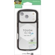 iPhone 17 Pro用 ケース ハイブリッド カバー 衝撃吸収 軽量 薄型 磁気吸着対応メタルステッカー付 ストラップホール付 ストラップホールシート付 TOUGH SLIM LITE ブラック PM-A25CTSLFCBK