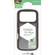 iPhone 17 Pro用 ケース ハイブリッド カバー 衝撃吸収 軽量 薄型 磁気吸着対応メタルステッカー付 ストラップホール付 ストラップホールシート付 TOUGH SLIM LITE マットブラック PM-A25CTSLFCBKM