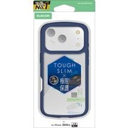 iPhone 17 Pro用 ケース ハイブリッド カバー 衝撃吸収 軽量 薄型 磁気吸着対応メタルステッカー付 ストラップホール付 ストラップホールシート付 TOUGH SLIM LITE 極限保護 ネイビー PM-A25CTSLFCKNV