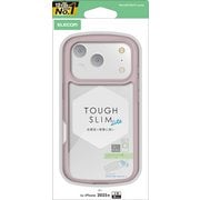 iPhone 17 Pro用 ケース ハイブリッド カバー 衝撃吸収 軽量 薄型 磁気吸着対応メタルステッカー付 ストラップホール付 ストラップホールシート付 TOUGH SLIM LITE ピンク PM-A25CTSLFCPN