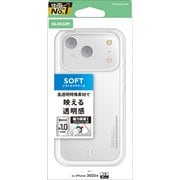iPhone 17 Pro用 ケース ソフト カバー 薄型 磁気吸着対応メタルステッカー付 ストラップホール付 高透明 クリア PM-A25CUCT3CR