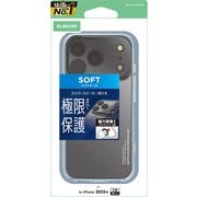iPhone 17 Pro用 ケース ソフト カバー 磁気吸着対応メタルステッカー付 極限保護 クリア PM-A25CUCTKCR
