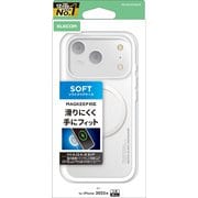 iPhone 17 Pro用 ケース ソフト カバー 衝撃吸収 MAGKEEP 磁力吸着ワイヤレス充電対応 クリア PM-A25CUCTMGCR