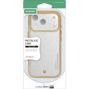 iPhone 17 Pro用 ケース ソフト カバー 衝撃吸収 磁気吸着対応メタルステッカー付 ストラップホール付 ストラップホールシート付 メタリックライン ピンク PM-A25CUCTMLPN
