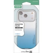 iPhone 17 Pro用 ケース ソフト カバー 磁気吸着対応メタルステッカー付 ストラップホール付 ストラップホールシート付 グラデーション ブルー PM-A25CUCWCBU