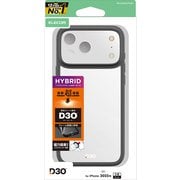 iPhone 17 Pro Max用 ケース ハイブリッド カバー D3O(R)超衝撃保護 磁気吸着対応メタルステッカー付 ストラップホール付 ブラック PM-A25DD3OFCBK