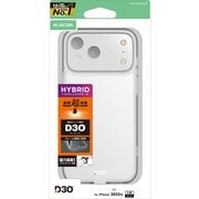 iPhone 17 Pro Max用 ケース ハイブリッド カバー D3O(R)超衝撃保護 磁気吸着対応メタルステッカー付 ストラップホール付 クリア PM-A25DD3OTCR