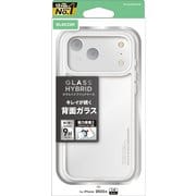 iPhone 17 Pro Max用 ケース ハイブリッド カバー 衝撃吸収 磁気吸着対応メタルステッカー付 ストラップホール付 背面ガラス クリア PM-A25DHVCG1CR