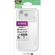iPhone 17 Pro Max用 ケース ハイブリッド カバー 衝撃吸収 磁気吸着対応メタルステッカー付 ストラップホール付 クリア PM-A25DHVCKCR
